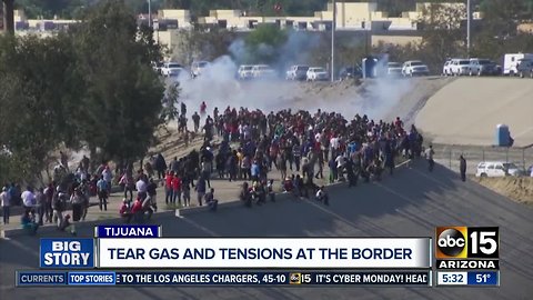 Tear gas and tensions at the border