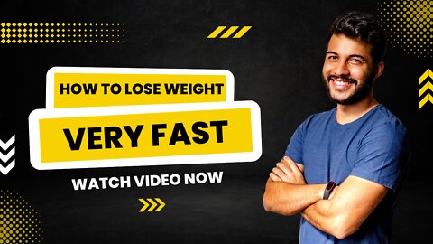 How I lost weight fast!