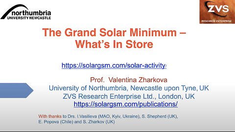 Prof. Valentina Zharkova - The Modern Grand Solar Minimum - What's In Store