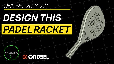 ⏱ TIMELAPSE 🥎 Ondsel Tutorial - Model A Padel Racket - Padel 3D - Ondsel ES - Ondsel FreeCAD