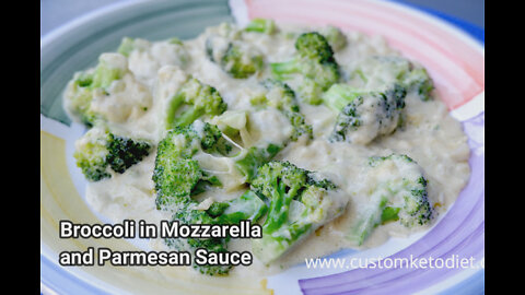 Broccoli in Mozzarella and Parmesan Sauce