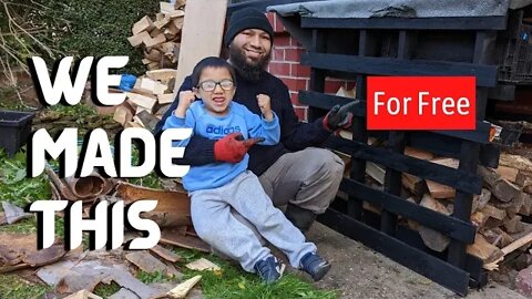 How To Make A Log Store From Pallets For Free! DIY Log Storage