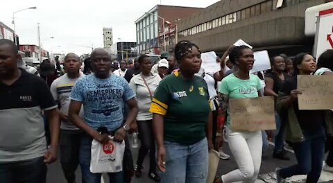 SOUTH AFRICA - Durban - Police march to City Hall (Video) (fN2)