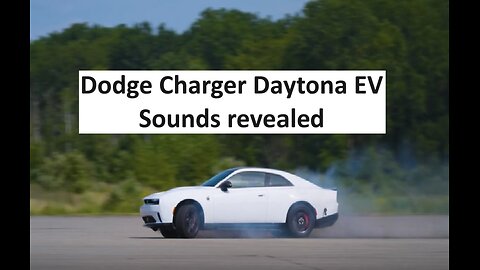 Dodge Charger EV sound revealed