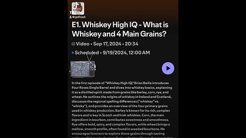 In the first episode of “Whiskey High IQ,