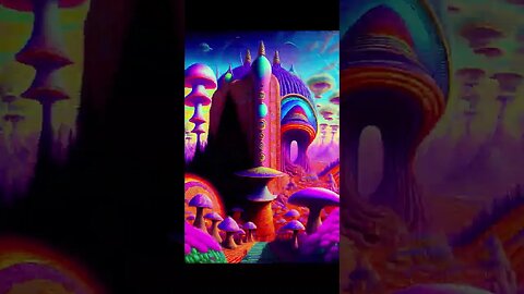 Psychedelic Mushroom🍄PT10 Palace art#shorts