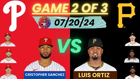 Philadelphia Phillies @ Pittsburgh Pirates LIVE PLAY-BY-PLAY (07-18-24) #phillies #pirates #mlb