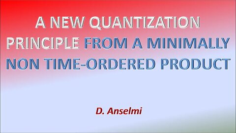 Un nuovo principio di quantizzazione da un prodotto minimalmente non T-ordinato [in Italiano]