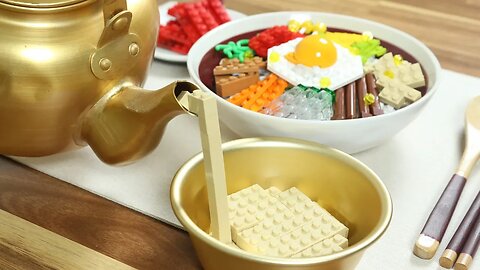 Lego Bibimbap and Makgeolli || Satisfying Lego Stop Motion Video