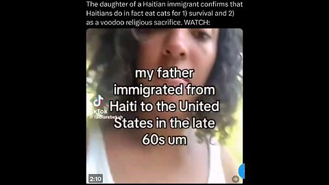 daughter of a Haitian immigrant confirms Haitians do eat cats for 1) survival 2) voodoo sacrifice