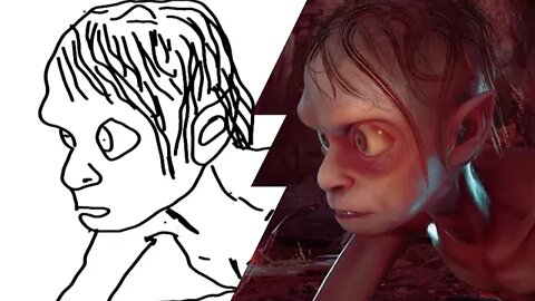 How to Draw Gollum in One Minute? | Lord of the Rings