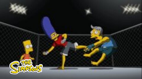 Marge Becomes A Fighter | The Simpsons