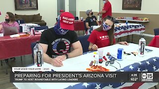 Republican supporters are preparing for President Trump's Arizona visit