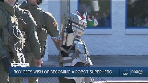 Boy gets wish of becoming a robot superhero