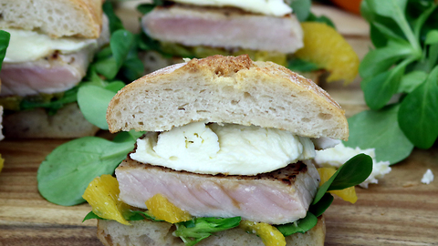 Learn how to make this zesty fruit steak sandwich