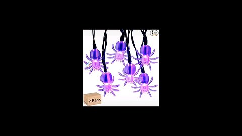 2PACK 40 LED Purple Spider String Lights