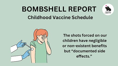 Explosive Report on the Entire Childhood Vaccine Schedule.