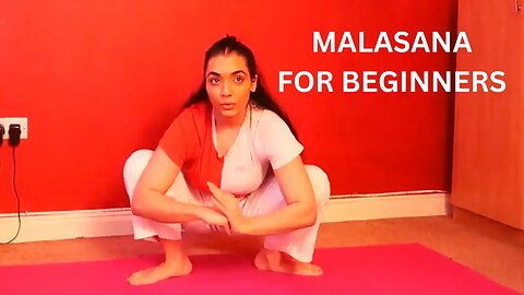 How to do the malasana pose stretch to relieve tight hamstrings and hips. Follow along stretching