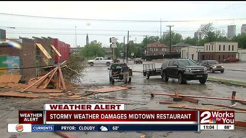 Stormy weather damages midtown restuarant