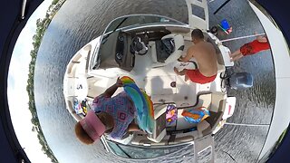 Blasian Babies Family And Friends Aft Sunshade Cruise Time Lapse Pirates Cove Off Saint Johns River!