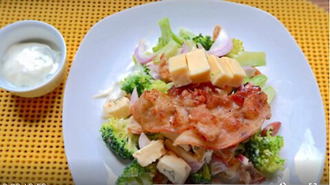 Keto Diet Recipes Keto Bacon and Broccoli Salad