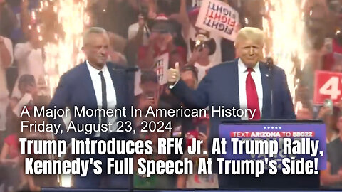 Trump Introduces RFK Jr. At Trump Rally, Kennedy's Full Speech At Trump's Side!