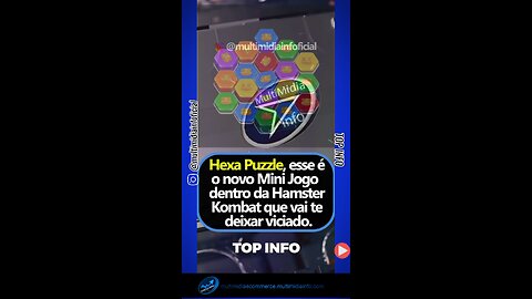 Hexa Puzzle, esse é o novo Mini Jogo dentro da Hamster Kombat que vai te deixar viciado.