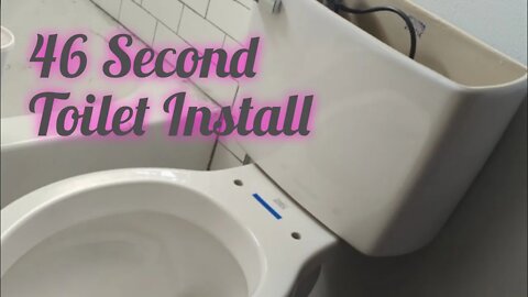 46 second Toilet Install. #remodel #bathroom