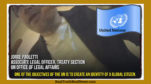 🗺️❗ United Nations Legal Affairs Official and Self Described “Globalist” Says He's "Not Sure the UN is Going to Survive" Trump..