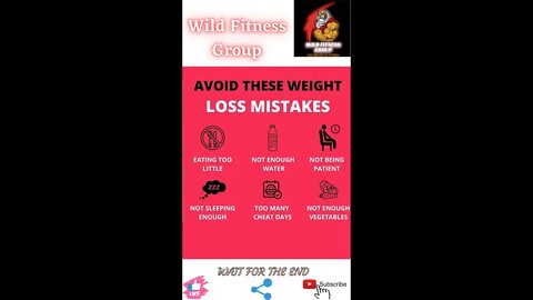 🔥Avoid these weight loss mistakes🔥#shorts🔥#viralshorts🔥#fitnessshorts🔥#wildfitnessgroup🔥