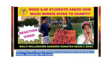 WOKE SJW Students Think Bernie Sanders Gives Millions To Charity - Shocked By Tiny Amount He Gives