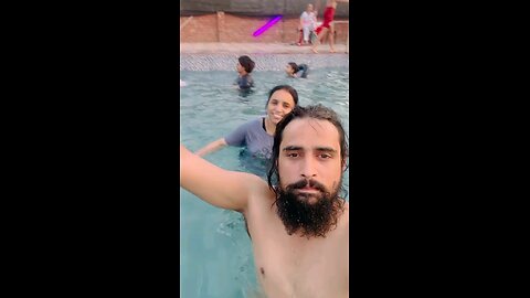 Swimming pool 🏊‍♀️ on Fire 🔥 👌 😎