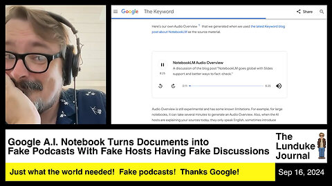 Google AI Notebook Turns Documents into Fake Podcasts with Fake Hosts Having Fake Discussions