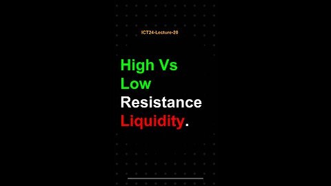 High vs. Low Resistance Liquidity|#ict