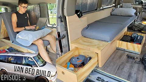 Van Build - Folding Bed to Chair Build with Drawers for a Van