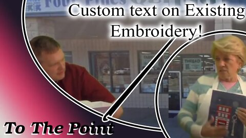 Adding personalized text to and existing embroidery design with Embrillance software