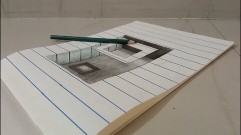 3d drawing easy with pencil on paper