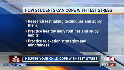 Helping your child cope with test stress