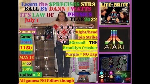 Learn how to become a better straight ball bowler #50 with Dann the CD born MAN on 7-01-22 LiteBrite.#50 bowl video