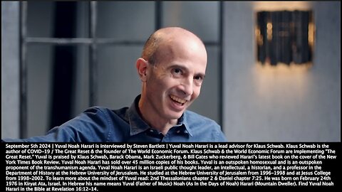 Yuval Noah Harari | "I Wrote NEXUS. The Entities I'm Trying to Impress Are the Algorithms Because If I Can Get the Attention of the Algorithms the Humans Will Follow." - 9/5/24