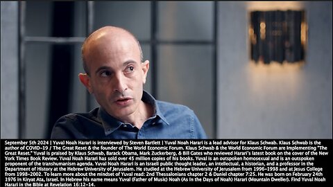 Yuval Noah Harari | "People Will Feel That Their A.I. Friend Is a Conscious Being & Should Be Granted Rights. There Is Already a Legal Path to Do It. In United States You Don't Need to Be a Human to Be a Legal Person." - 9/5/24