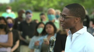 People gather to protest at Shaker Heights