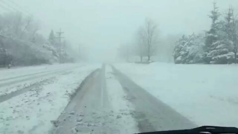 Driving the Fiat 500 in a Snowstorm