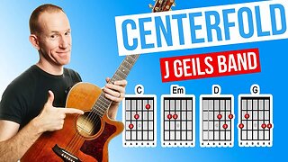 Centerfold ★ J Geils Band ★ Acoustic Guitar Lesson [with PDF]