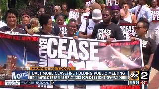 Baltimore Ceasefire holding public meeting today