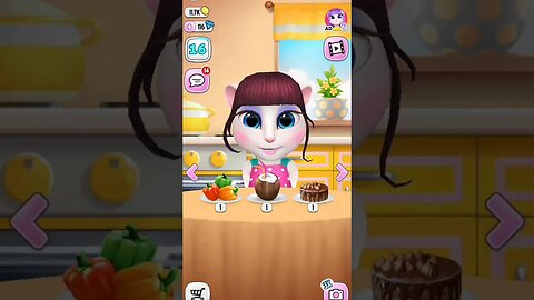 😋😋Little Angela Is Taking Candies, Coconut Water😅 | My Talking Angela 2 | #shorts #funwithangela 🤣😂