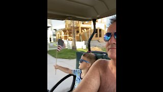 Stars and Stripes forever golf cart ride port aransas