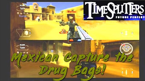 TimeSplitters: Future Perfect- PS2- Split Screen Multiplayer- Mexican Capture the Drug Bag