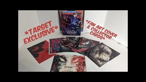 Sony Venom: Let There Be Carnage Blu Ray Unboxing - Target Exclusive Fan Art Cover & Collector Cards