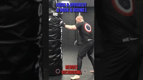 Heroes Training Center | Kickboxing "How To Double Up" Hook & Uppercut & Hook & Round 1 BH | #Shorts